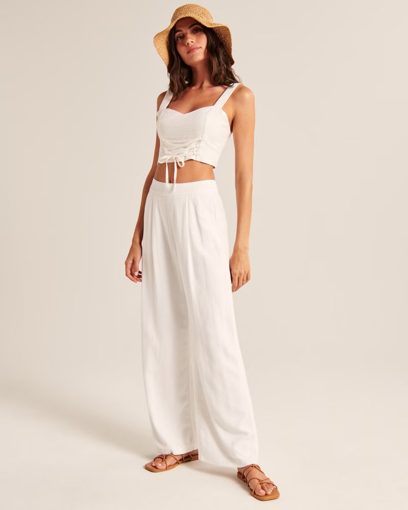 Exchange Color / Size
		
			Matching Set
			


  
						Linen-Blend Pull-On Wide Leg Pants | Abercrombie & Fitch (US)