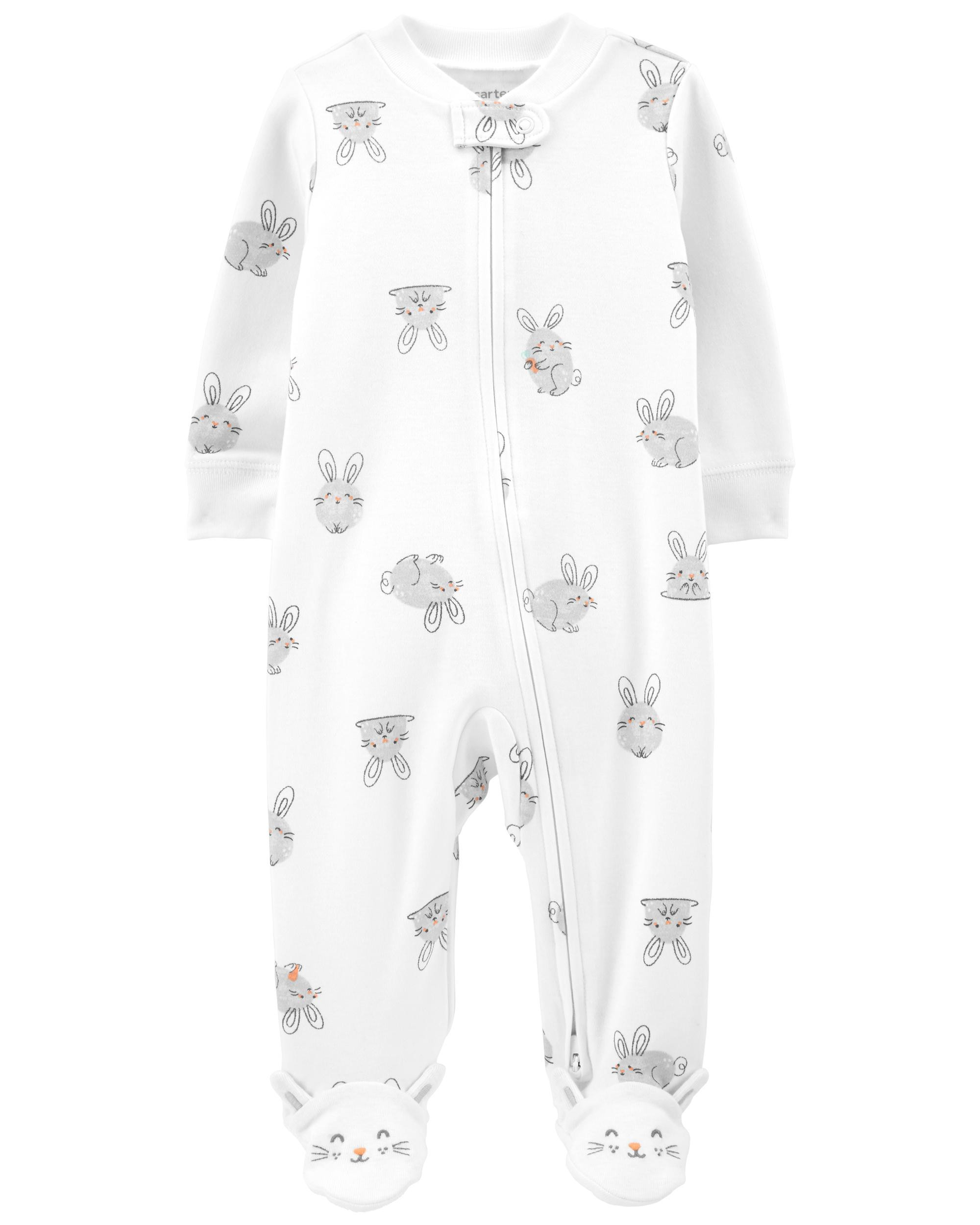 Bunny Zip-Up Cotton Footie Sleep & Play | Carter's