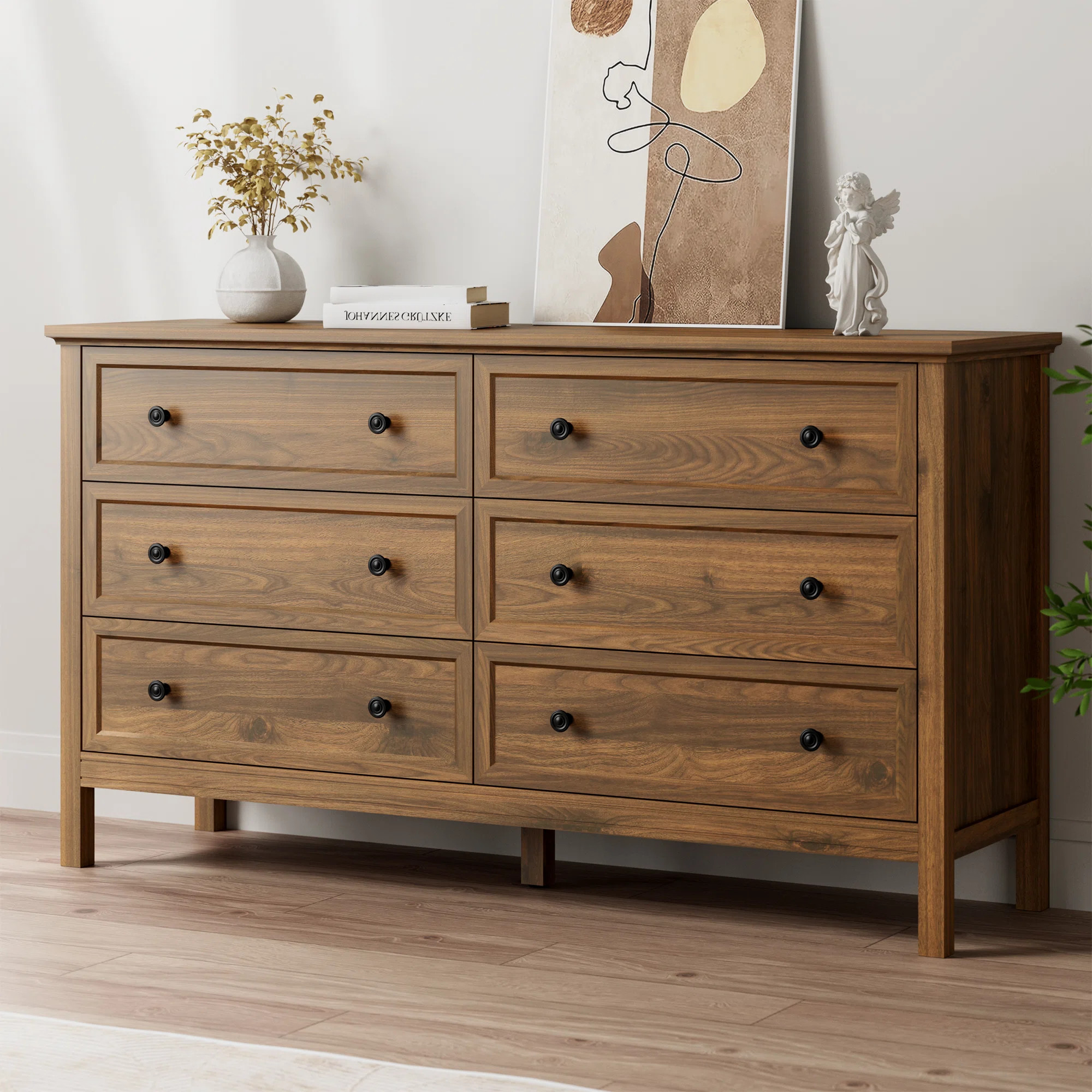 55.1" W 6 Drawer Dresser for Living Room, Bedroom | Wayfair North America