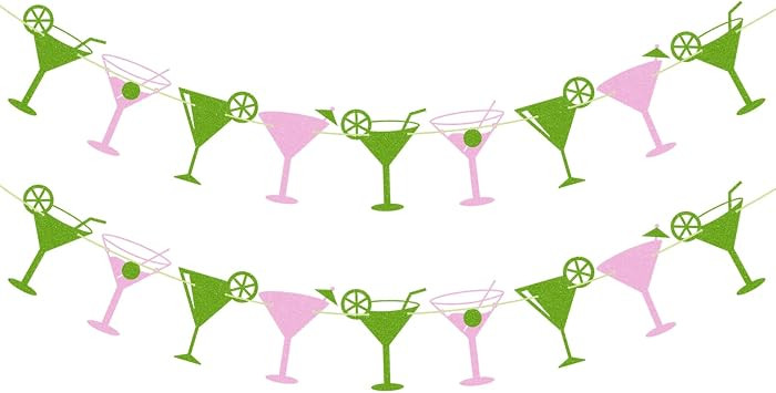2Pcs Martini Cup Decorations Banners, Martini Cup Party Deco Gifts City Party Supplies, Martini B... | Amazon (US)