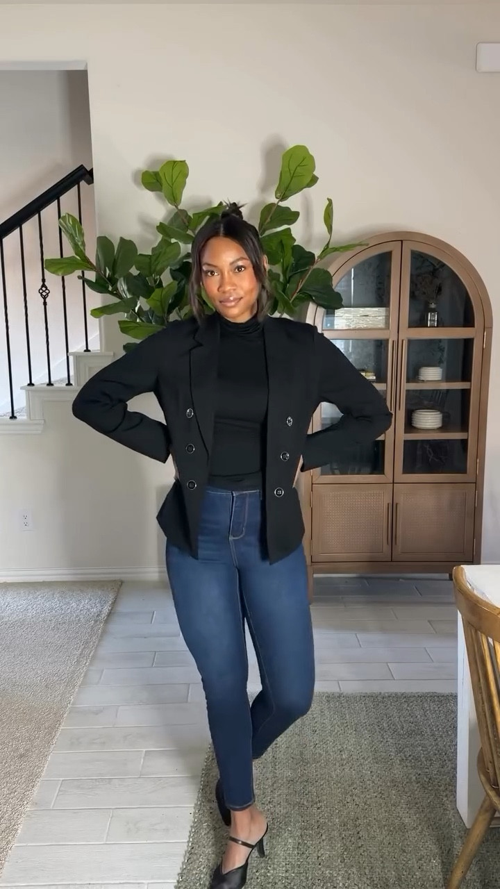 Jeans. and. Blazer.
@jonesnewyork 

#workwearstyle #workwearinspiration #jonesnewyork #5minutemakeup #cleangirlmakeup