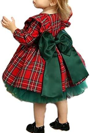 Toddler Baby Girl Christmas Dress Buffalo Plaid Tulle Tutu Skrit Princess Dress Xmas Clothes Outf... | Amazon (US)