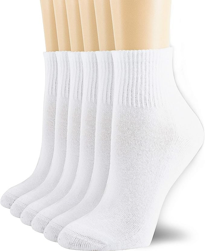 NevEND 6 Pairs Women's Running Sports Ankle Cotton Athletic with Thick Cushioned Performance Brea... | Amazon (US)