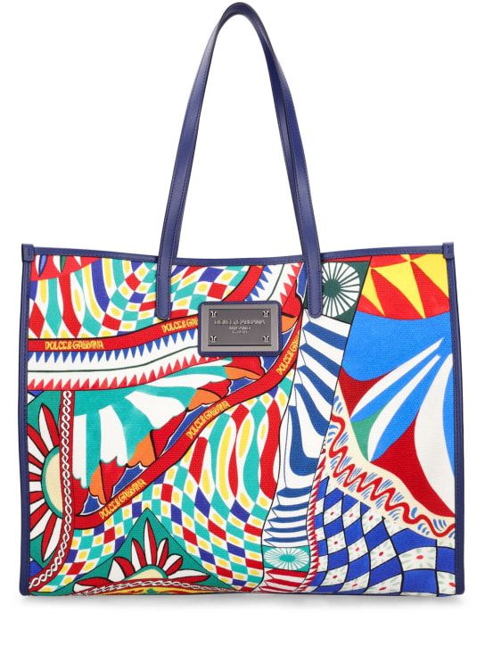 Large Carretto canvas tote bag | Luisaviaroma