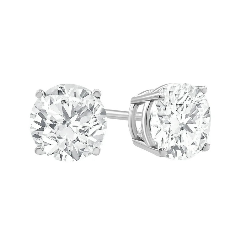 Brilliance Fine Jewelry 0.25 Carat T.W. Diamond Stud Earring in 14K White Gold, (I-J, I2-I3) | Walmart (US)