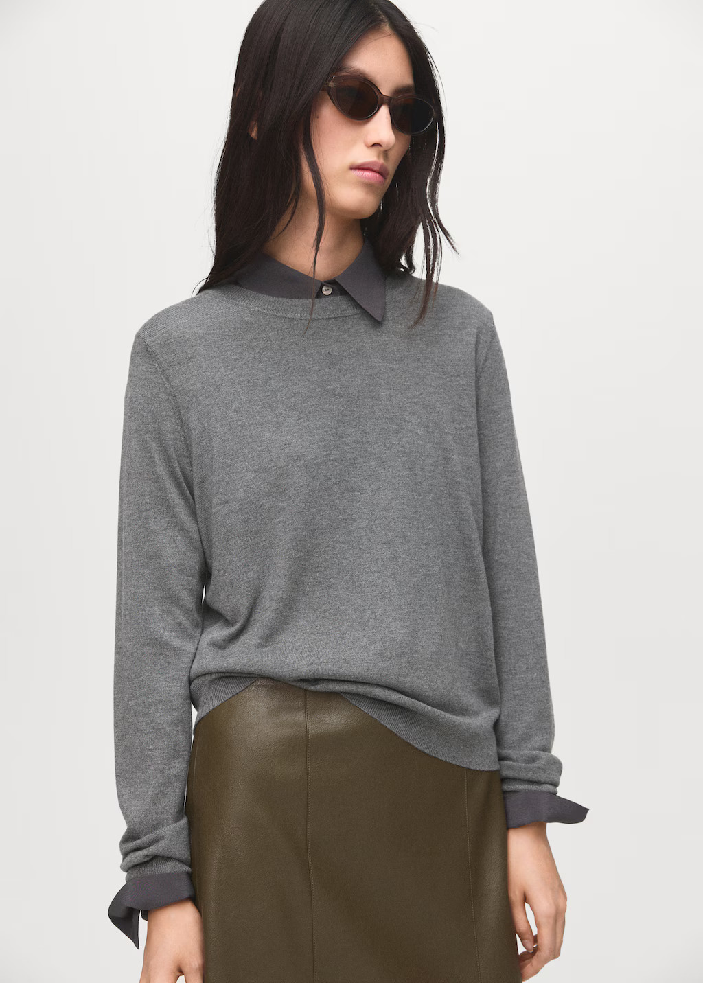Fine-knit crew-neck sweater | Mango (US/MX/AU)