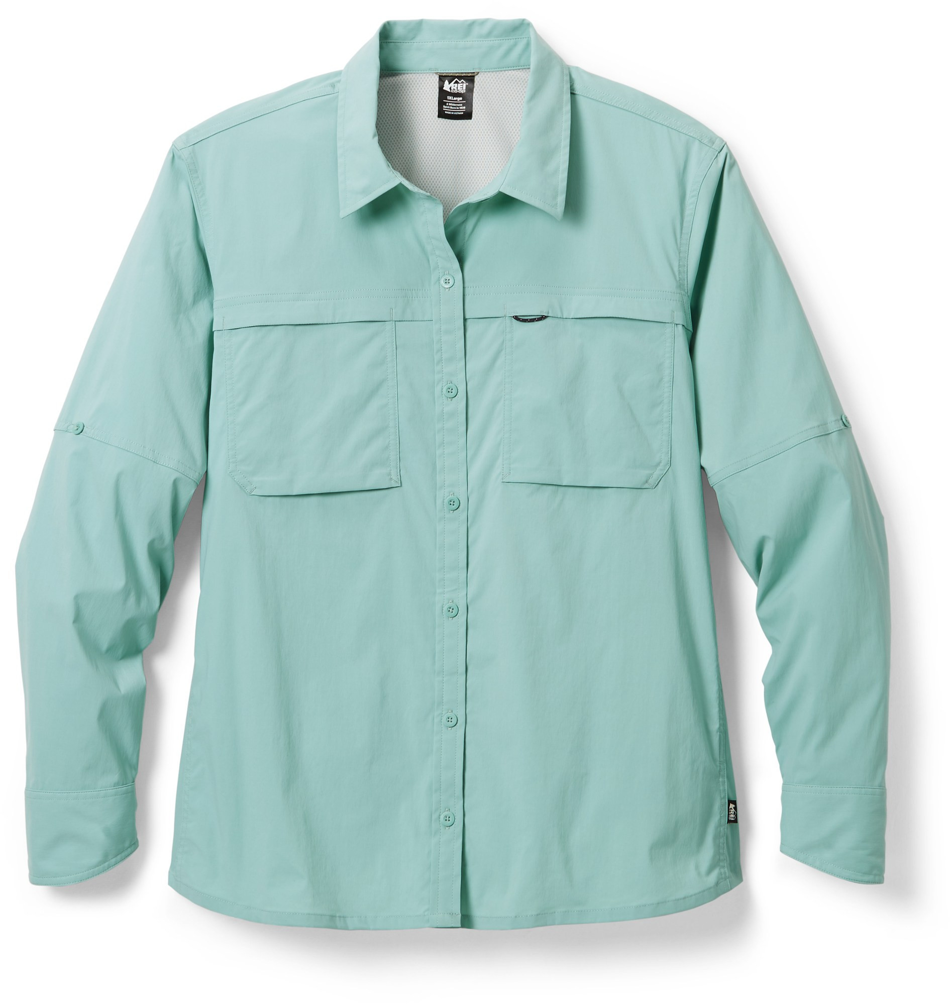 REI Co-op Women's Sahara Long-Sleeve Solid Shirt Blue XL | REI