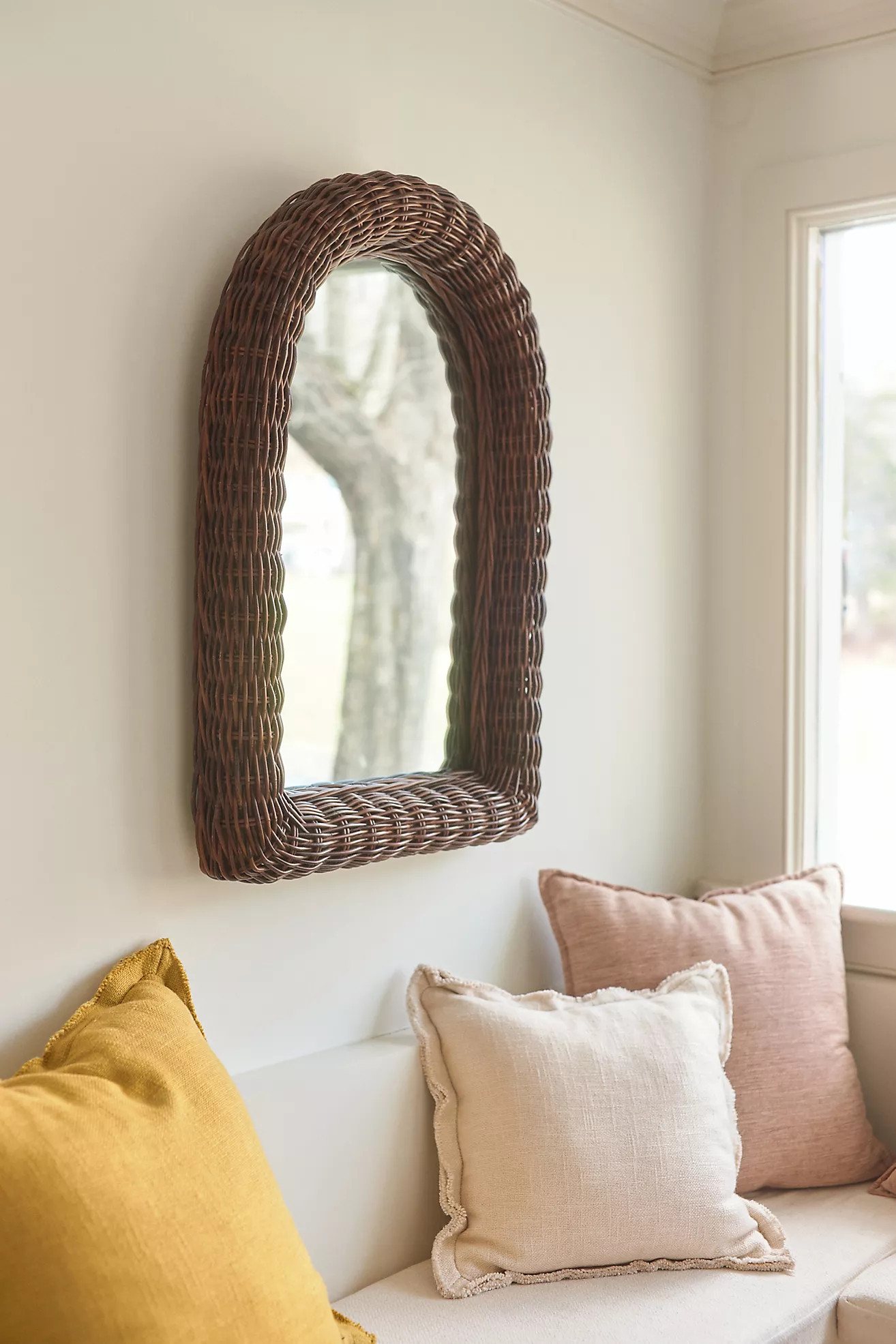 Kingston Rattan Wall Mirror | Anthropologie (US)