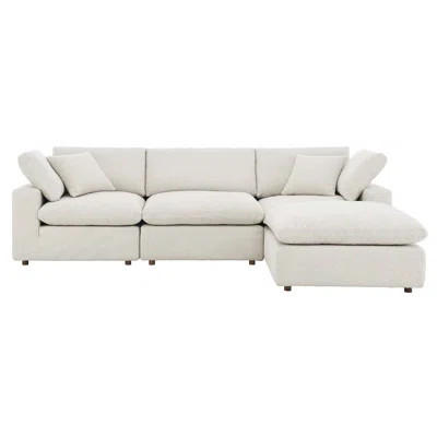 Modway Commix Down Filled Overstuffed Boucle Fabric 4-Piece Sectional Sofa | Wayfair North America