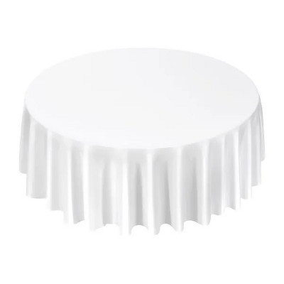 White Round Tablecloths 2 Pack, 120 Inches in Diameter, Stain- & Wrinkle- Resistant, Machine Washable Table Clothes, Polyester Fabric Table Covers | Target