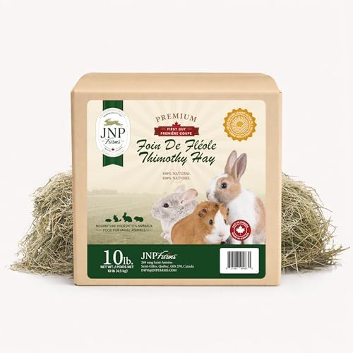 Timothy Hay 10 lb. by JNP Farms, 100% Canadian. Hay for Rabbits, Guinea Pigs, Chinchillas, Hamste... | Amazon (CA)