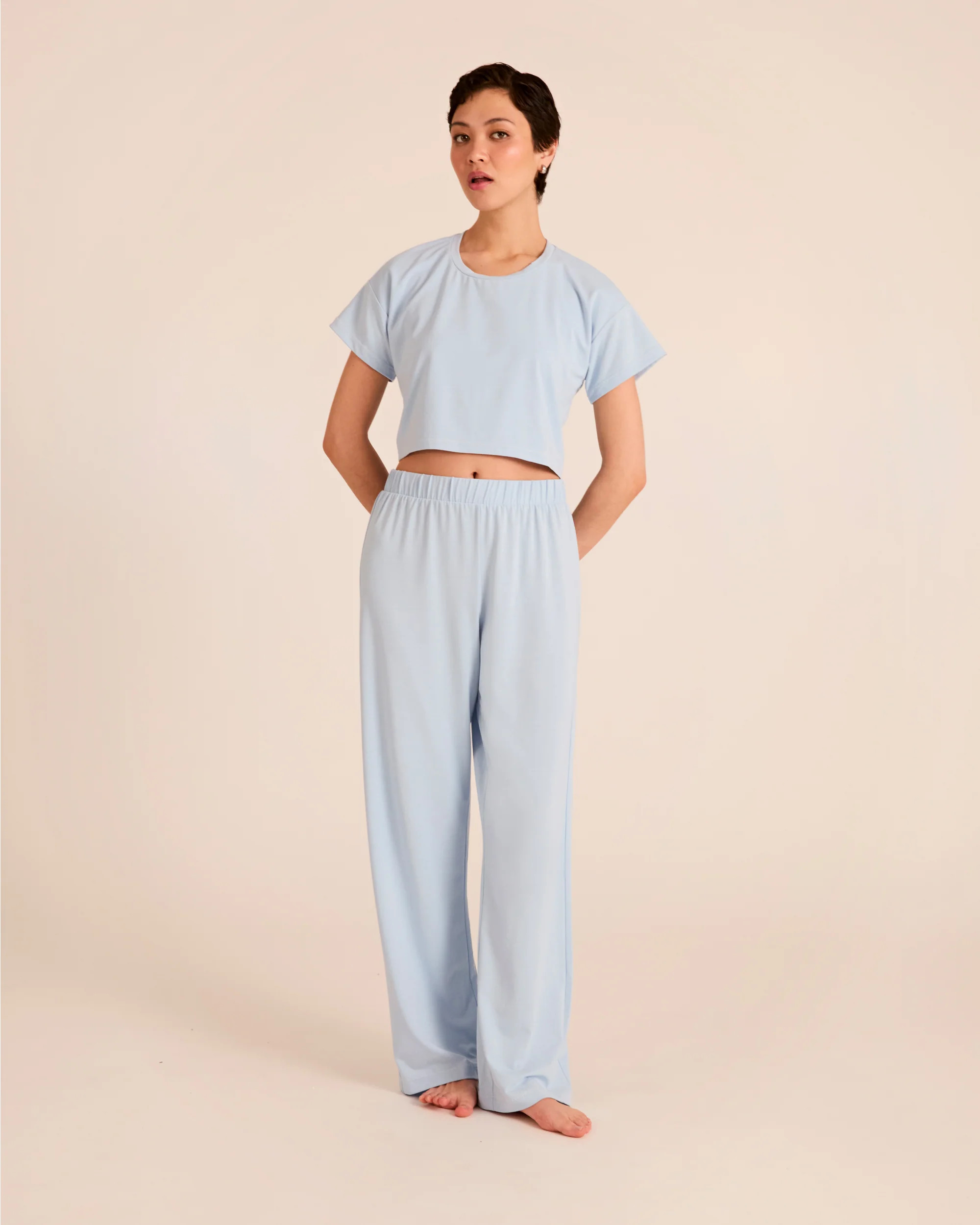 Cropped Tee - Women\u2019s Cooling Pajama Cropped Top | Arid Blayne