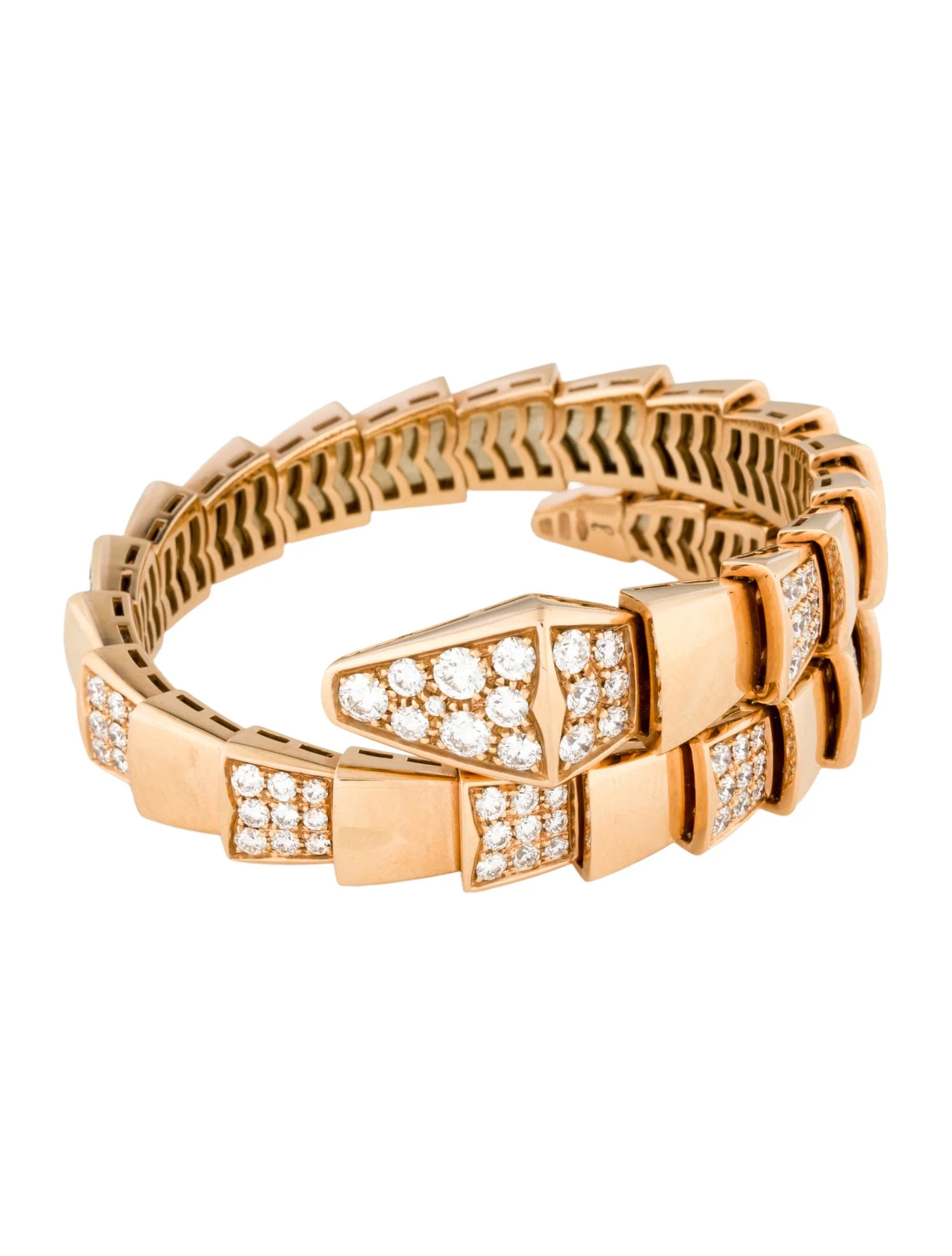 18K 5.47ctw Diamond Serpenti Scaglie Bracelet | The RealReal