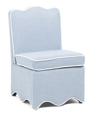 34in Scalloped Bottom Skirted Dining Chair | TJ Maxx