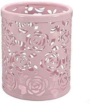 Saim Multi-Color Hollow Rose Flower Pattern Cylinder Pen Pencil Pot Holder Container Organizer (P... | Amazon (US)