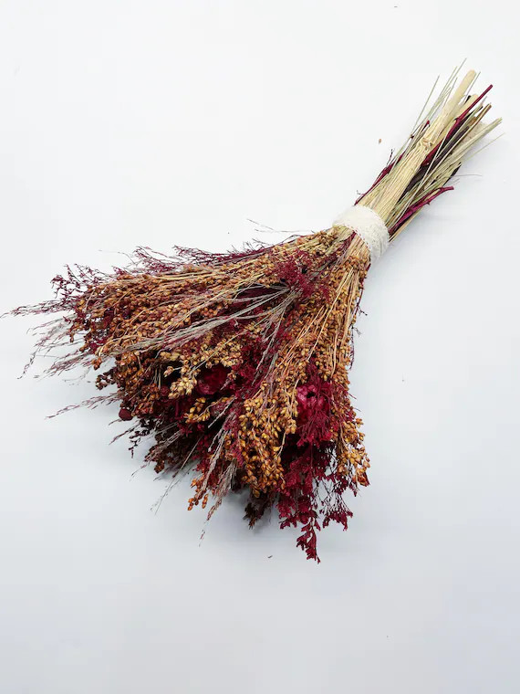 Red Bouquet, Fall, Dried Flowers, Preserved, House Decoration, Red and Orange, Red Silk, Coxcomb,... | Etsy (US)