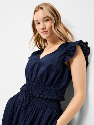 Flutter-Sleeve Poplin Top | Old Navy (CA)