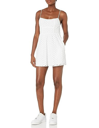 Out of Town Mini Dress, White Eyelet, Medium | Amazon (US)