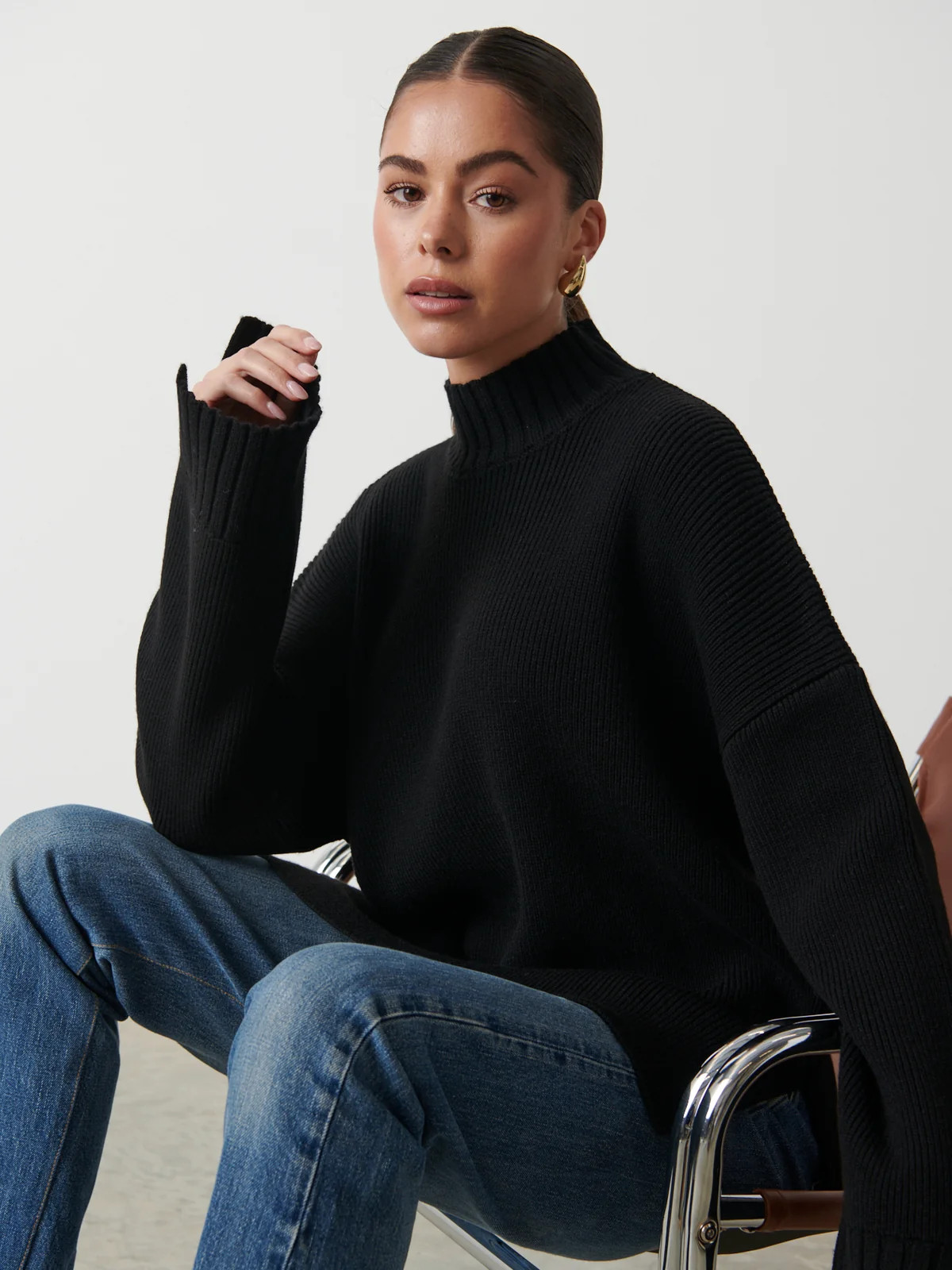 Amory Grown Neck Knit Jumper | Pretty Lavish (UK)