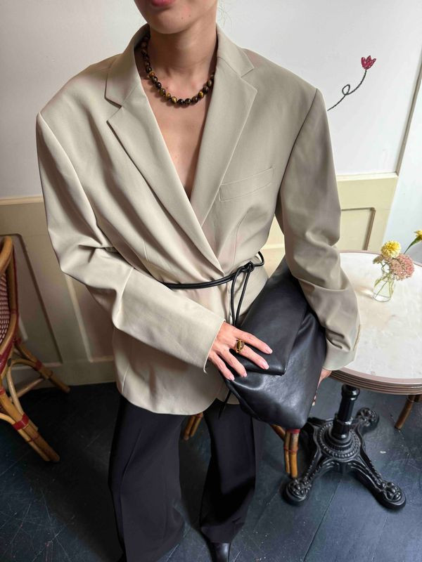 Gemstone necklace and ring 

Monica vinader x Kate Young collab  

 