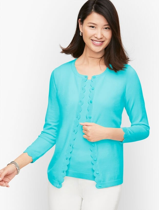 Charming Cardigan - Scallop Edge | Talbots