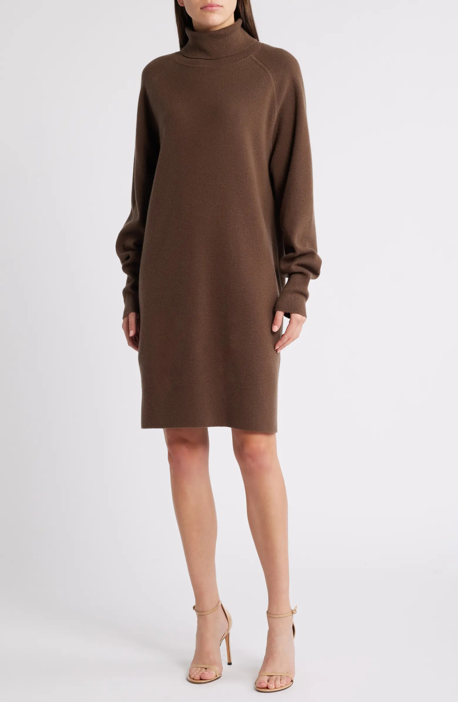 BOSS Felindane Turtleneck Long Sleeve Wool & Cashmere Sweater Dress | Nordstrom | Nordstrom
