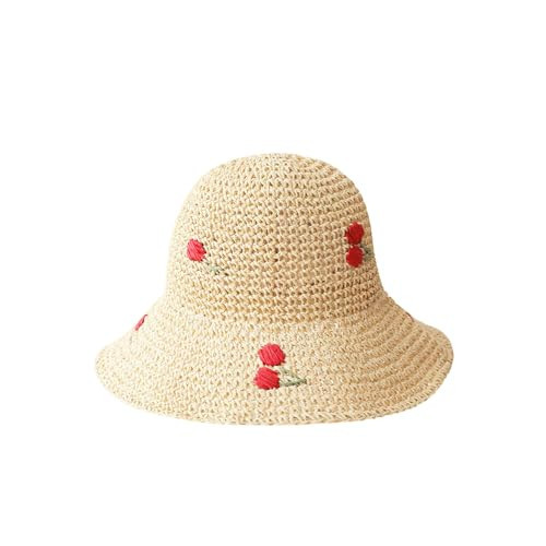 Generic Womens Straw Hats Sun Hat Beach Hat Summer Foldable Wide Brim Sun Hat Bucket HatTravel Packable Sun Hat Roll Up Beige | Amazon (US)
