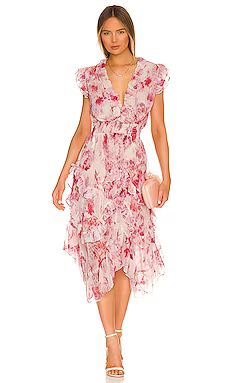MISA Los Angeles Dakota Dress in Abstract Rose Flora from Revolve.com | Revolve Clothing (Global)