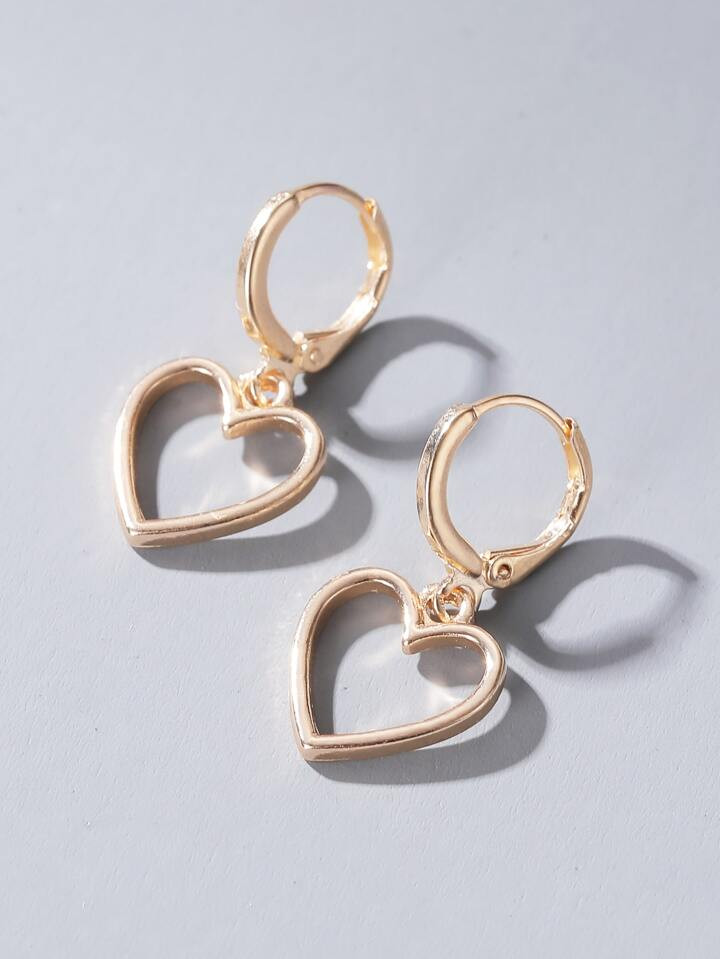 Heart Drop Earrings | SHEIN