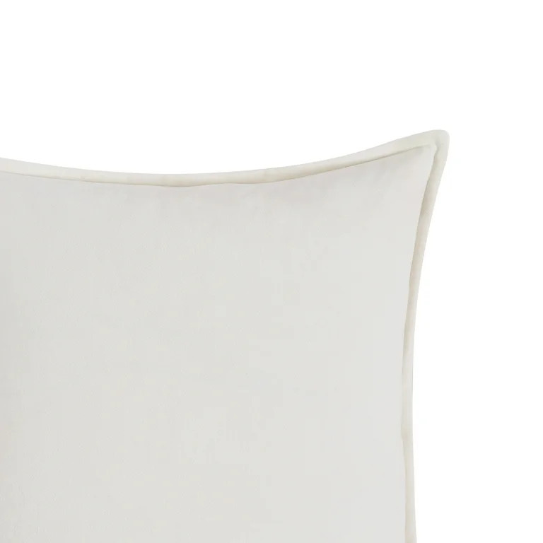 Better Homes & Gardens 20" x 20" Solid Reversible Beige/White Velvet Decorative Pillow | Walmart (US)