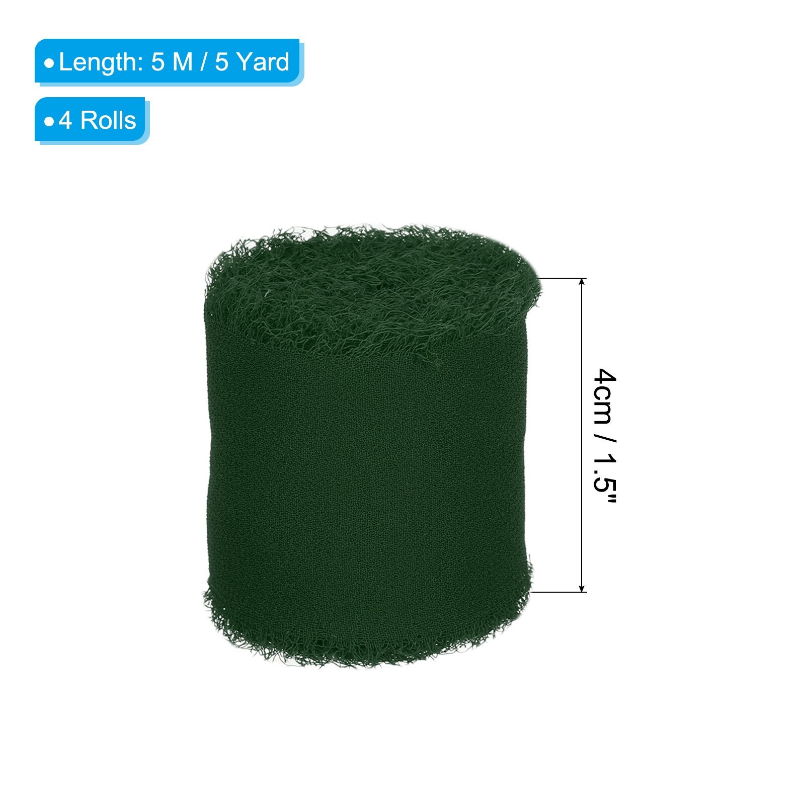 4 Rolls 1.5 Inch x 5 Yard Handmade Fringe Silk Chiffon Ribbon | Bed Bath & Beyond