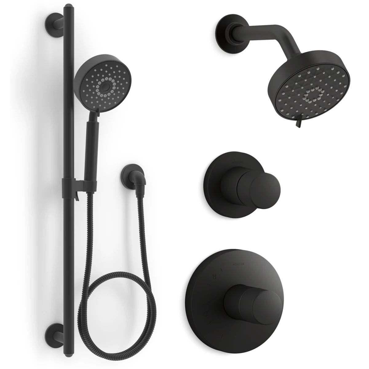 Components Pressure Balanced Shower System with Shower Head, Hand Shower, Valve Trim, and Shower ... | Build.com, Inc.
