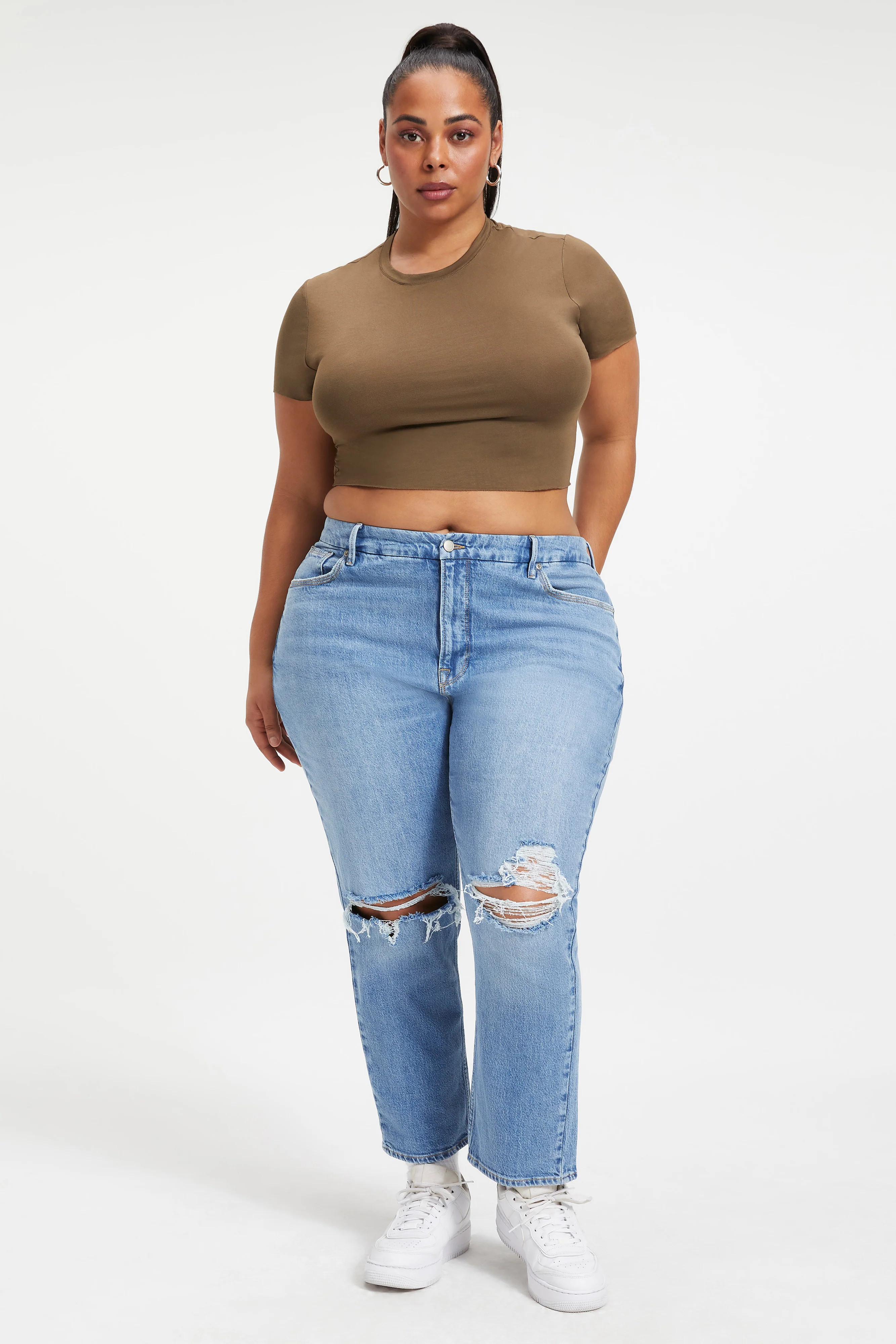 GOOD ICON CROPPED | INDIGO068 | Good American