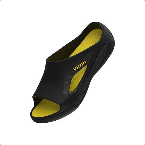 VKTRY Recovery Slides, Cushioning EVA Foam Black Men 3.5-4 Women 4.5-5 | Amazon (US)