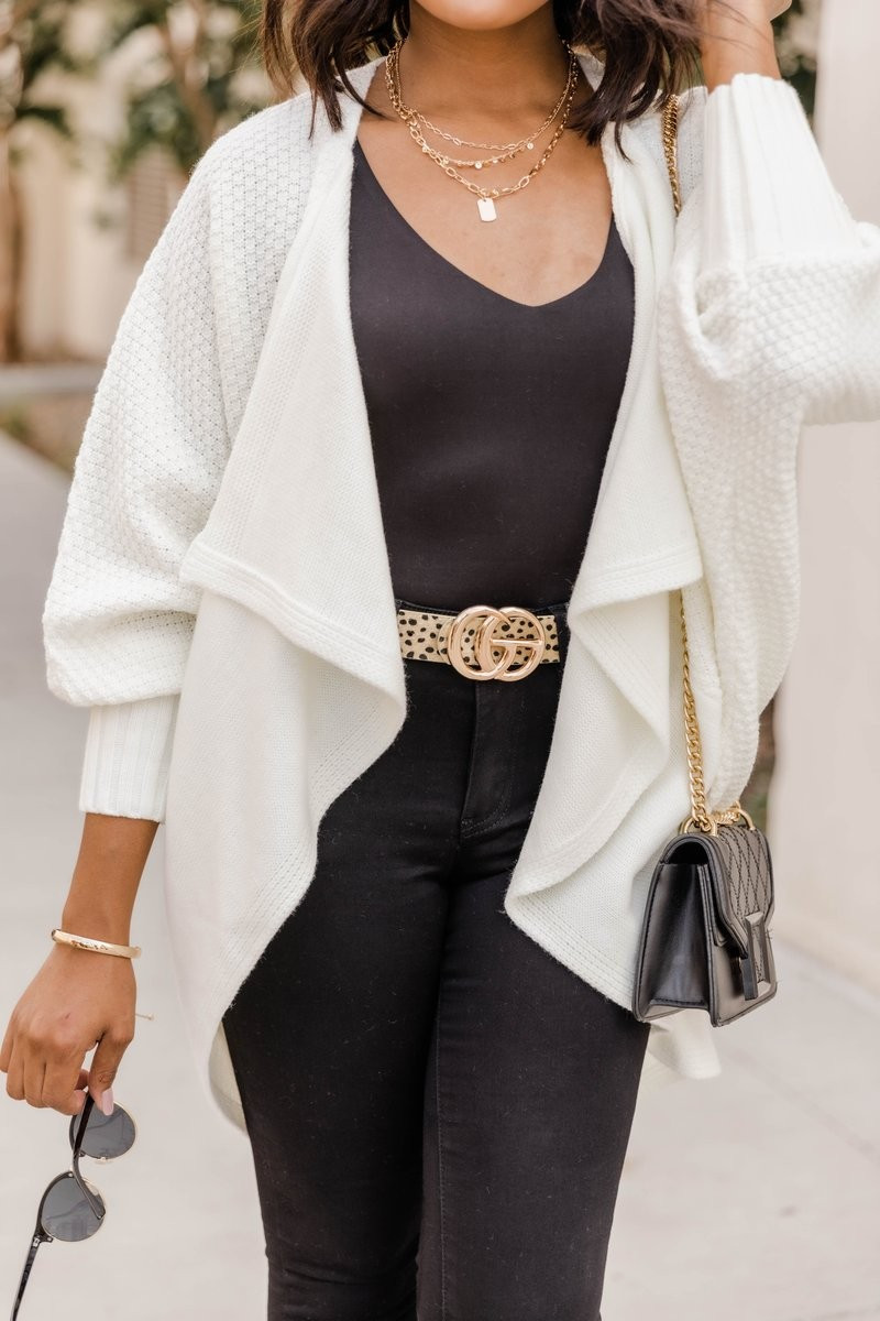 Make It Up Cardigan Cream | The Pink Lily Boutique