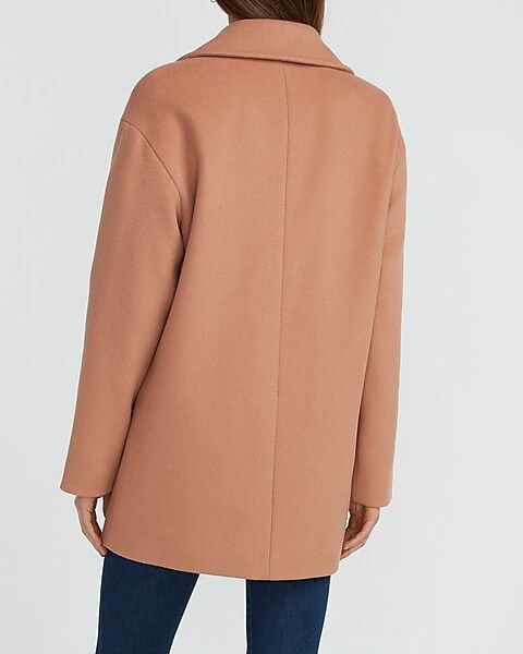 Wool-Blend Cocoon Coat | Express