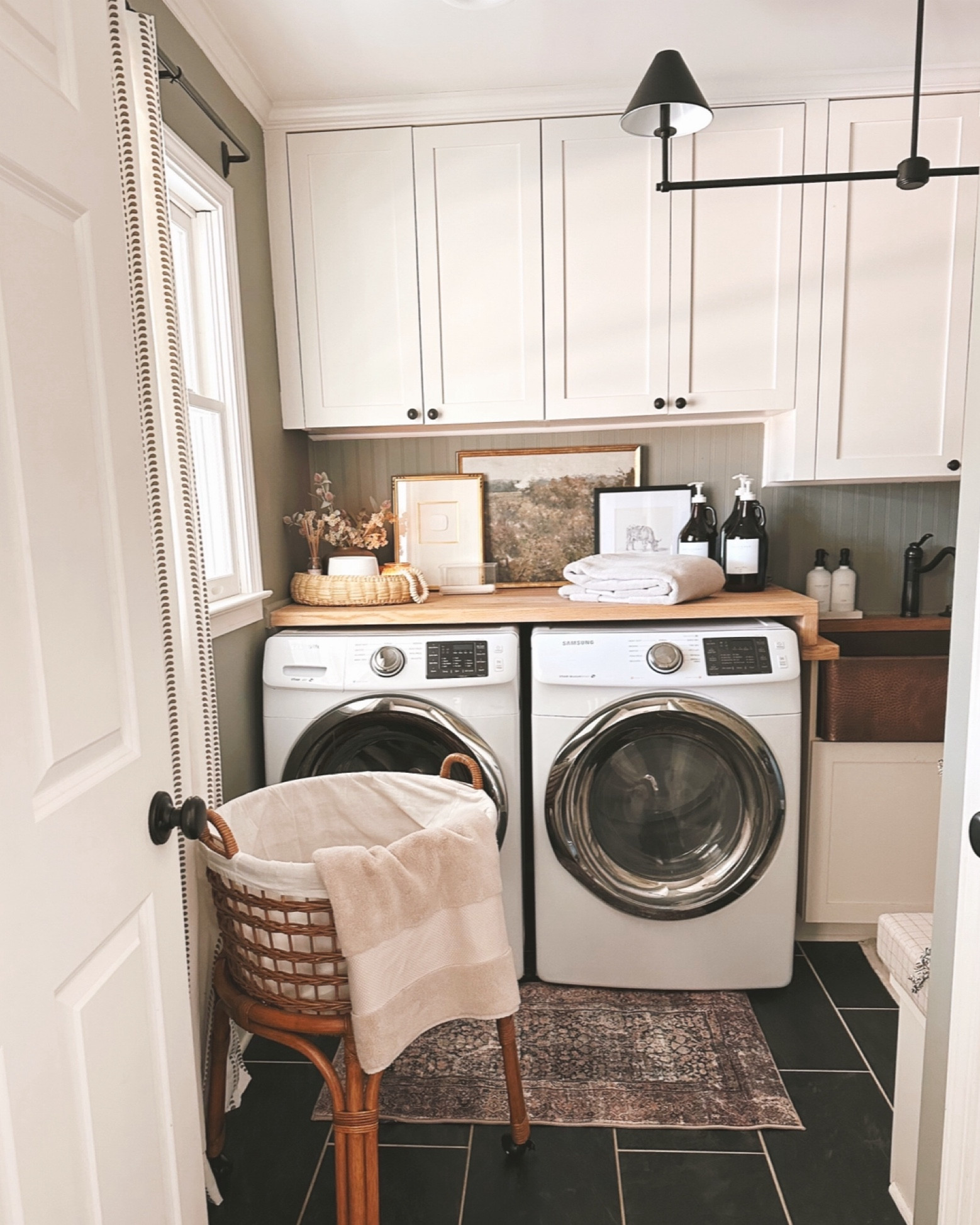 Laundry Room rolling wicker hamper and vintage oriental Loloi rug from Wayfair- best sellers in Emily’s home! 🧺 @wayfair #wayfair #wayfairpartner #laundryroom

#LTKHome #LTKStyleTip