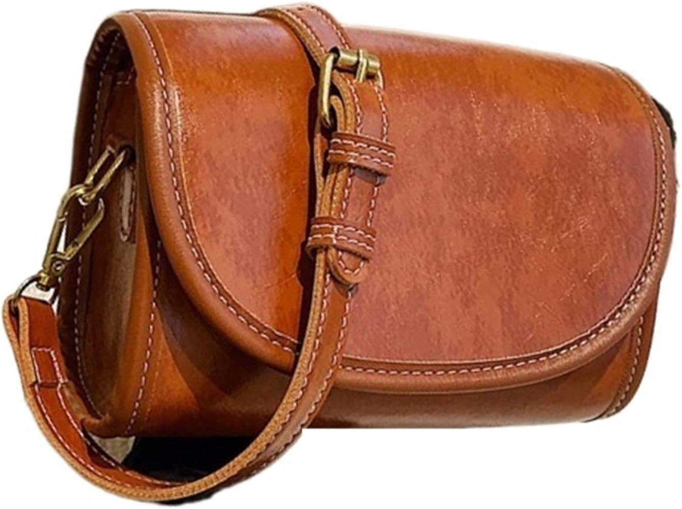 Vintage Simple Shoulder Bags For Women Casual Small Flap Crossbody Bag For Women Purse Girls Leat... | Amazon (US)