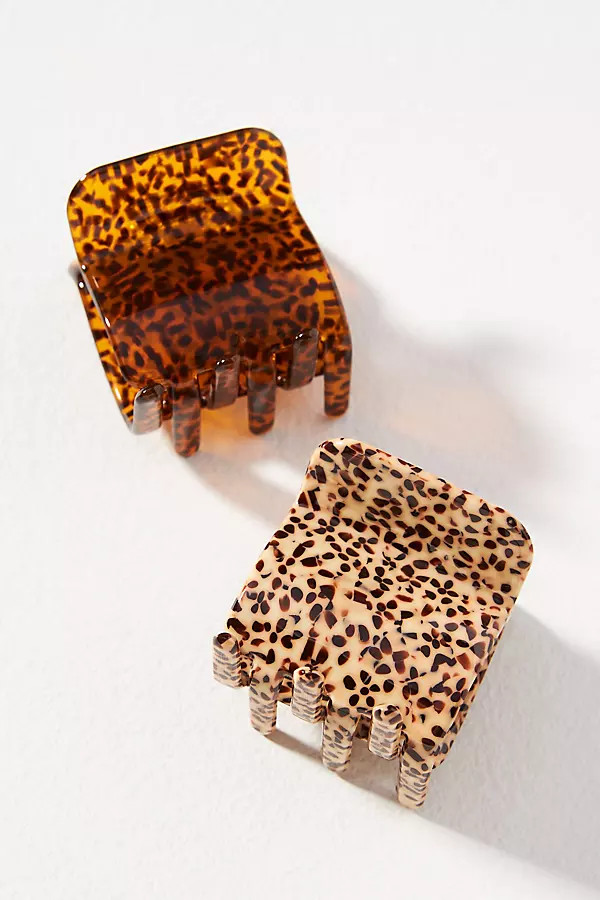 Animal Print Hair Claw Clips, Set of 2 | Anthropologie (US)