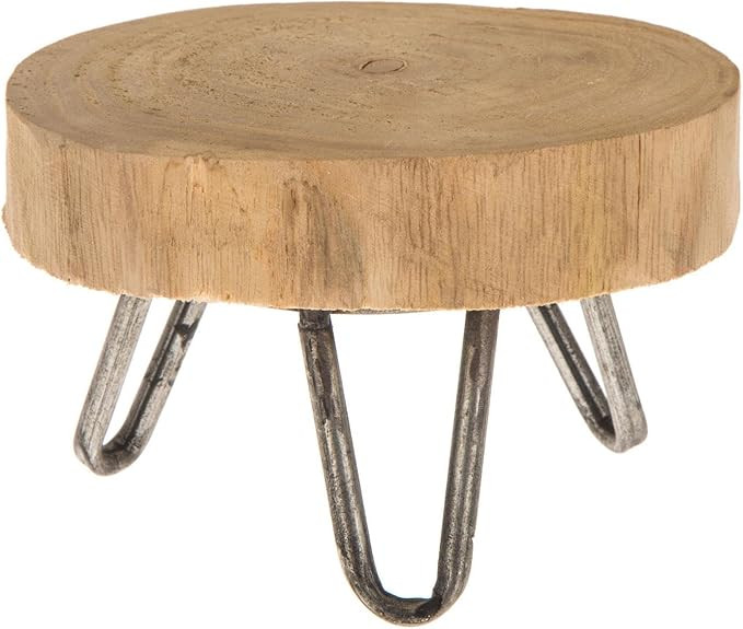 Hobby Lobby Rustic Wood Slice Display Stand with Metal Legs, Display Riser Pedestal Natural Wood ... | Amazon (US)
