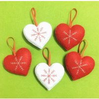 Felt Heart Christmas Ornaments, Ornaments Felt, Ornament, Tree Decoration, Valentine Ornament | Etsy (US)