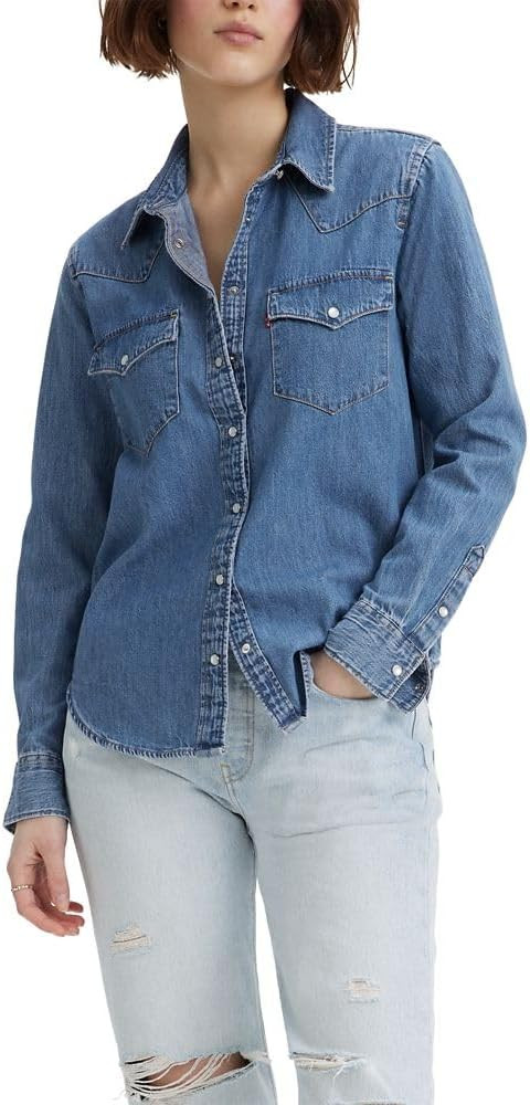 Levi's Women's Ultimate Western Shirt (Standard and Plus), (New) Mighty Fine, Medium at Amazon Wo... | Amazon (US)