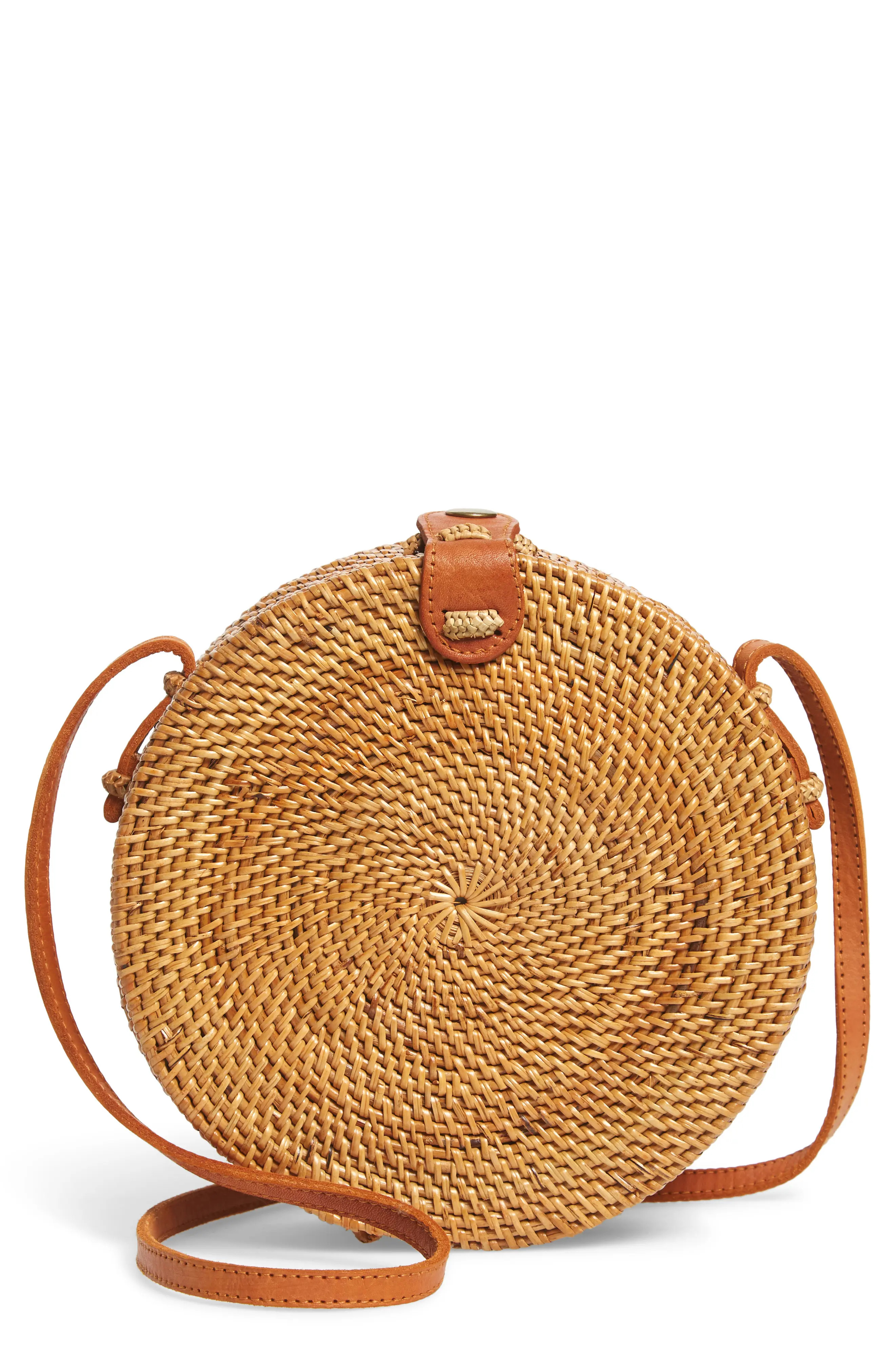 Nordstrom Woven Rattan Canteen Bag - Brown | Nordstrom
