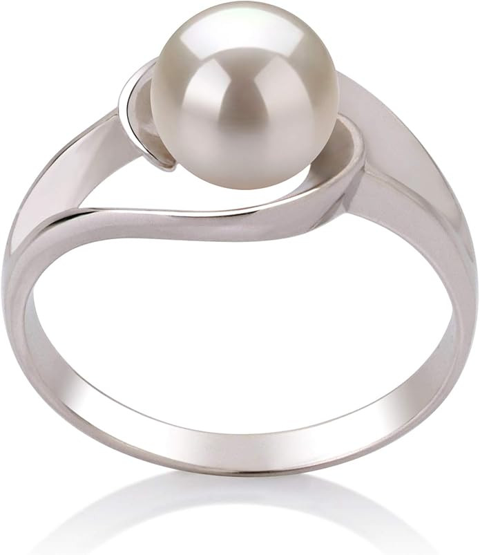 Clare White 6-7mm AAA Quality Freshwater 925 Sterling Silver Cultured Pearl Ring For Women | Amazon (US)