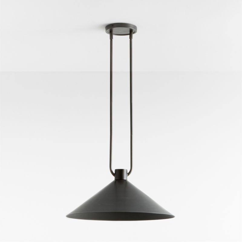 Andre Black Cone Pendant Light | Crate & Barrel | Crate & Barrel