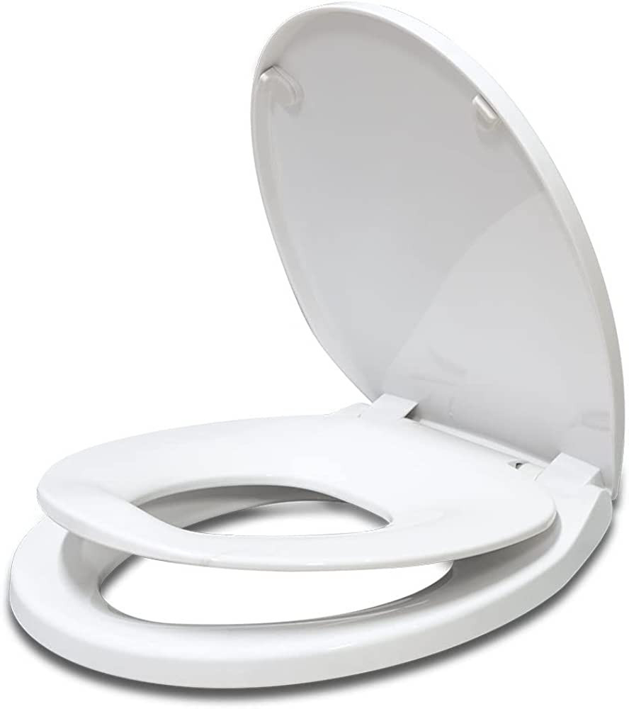 Round Toilet Seat with Built-In Toddler Training Seat | Amazon (US)
