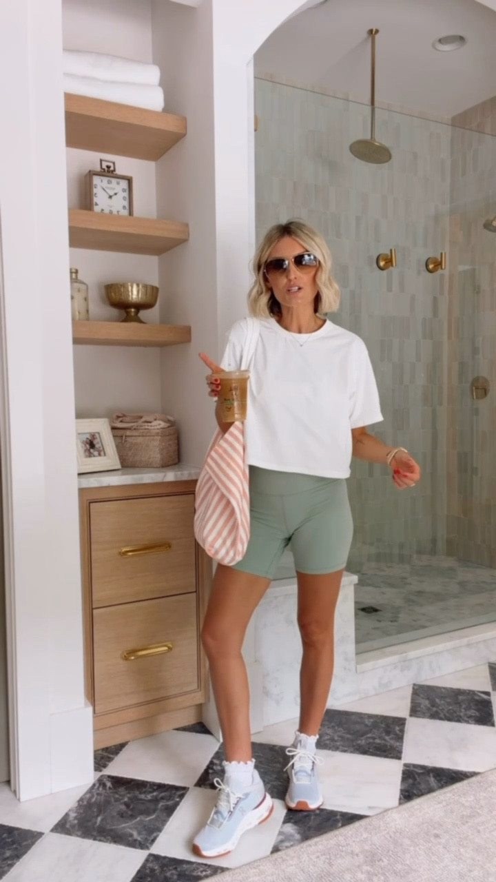 These biker shorts are in one of my favorite colors! These are the 6” inseam! They’re great for the summer! I’m wearing a S in tee & M in shorts!

Loverly Grey, Amazon, activewear, athleisure, white tee, biker shorts 

#LTKActive
