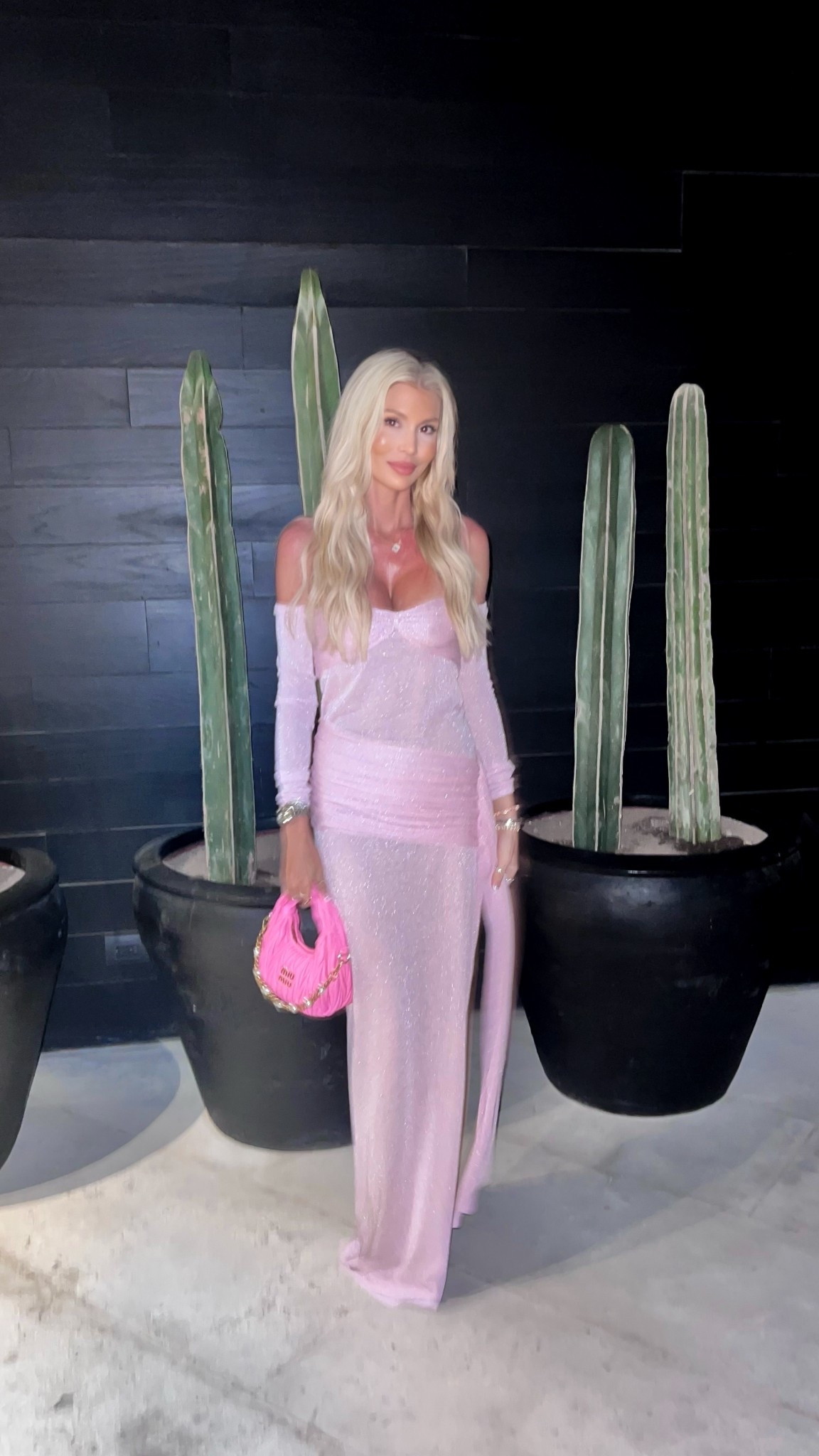 Beach dress vacation resort wear pink maxi 