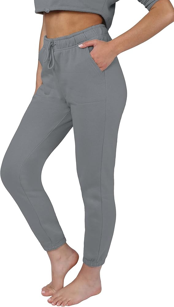 90 Degree By Reflex - Womens Soft and Comfy Brushed Jogger Lounge Pants with Elastic Drawstring W... | Amazon (US)