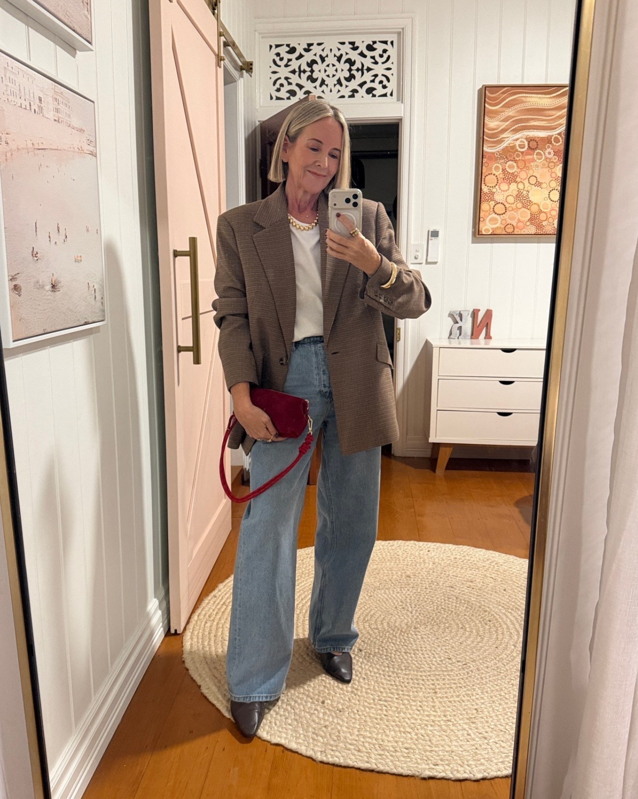 Blazer M/L
Jeans 28
Tee L

Shoes: FRANKIE4 Noa
Bag: Craie Studio via Green Tangerine

#LTKaustralia #LTKover50style #LTKwinter